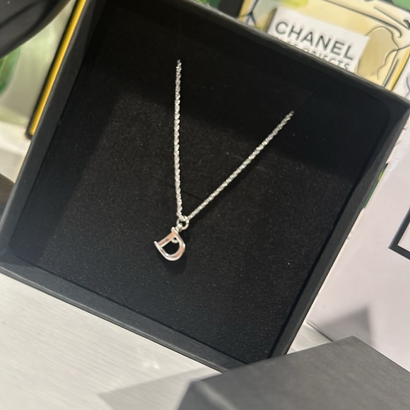 Dior Vintage Silver Tone “D” Charm  Necklace - Picture 6 of 6